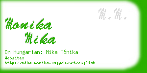 monika mika business card